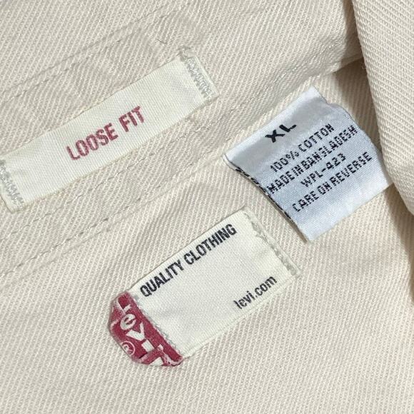 Vintage Levi’s Beige Button-Up Shirt – Long Sleeve – Size 2XL –26x32 – - Picture 9 of 9